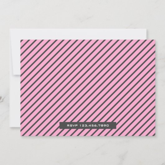 Niedlich Pink Baby Girl Aqiqah Einladung (Rückseite)