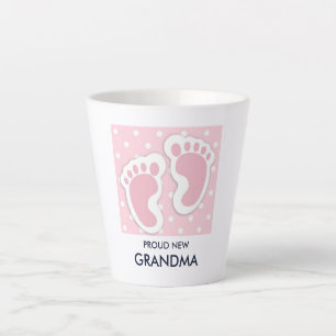 Niedlich Pink Baby Girl Footprints Proud Oma Milchtasse