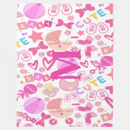 Niedlich Pink Baby Girl Kinderzimmer Muster person Fleecedecke