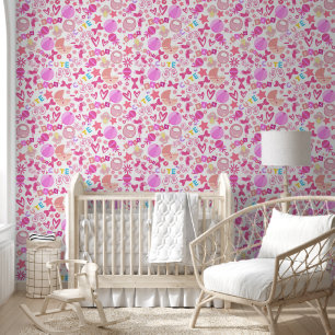 Niedlich Pink Baby Girl Kinderzimmer Muster person Tapete