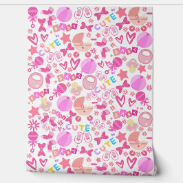 Niedlich Pink Baby Girl Kinderzimmer Muster person Tapete