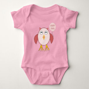 Niedlich Pink Baby Girl Owl Custom Strampler
