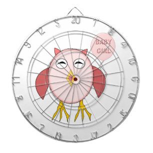 Niedlich Pink Baby Girl Owl Dart Board Dartscheibe