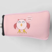 Niedlich Pink Baby Girl Owl Golf Putter Abdeckung Golf Headcover (Vorderseite)