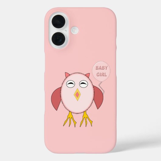Niedlich Pink Baby Girl Owl iPhone Case (Rückseite)