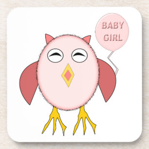 Niedlich Pink Baby Girl Owl Untersetzer