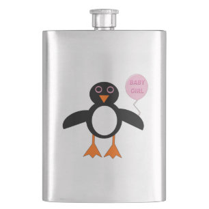 Niedlich Pink Baby Girl Pemguin Flasken Flachmann
