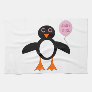 Niedlich Pink Baby Girl Penguin Küchentücher