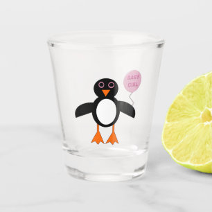 Niedlich Pink Baby Girl Penguin Schnapsglas