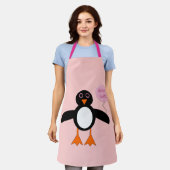 Niedlich Pink Baby Girl Penguin Schürze (Getragen)