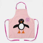 Niedlich Pink Baby Girl Penguin Schürze (Vorderseite)