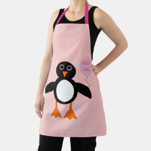 Niedlich Pink Baby Girl Penguin Schürze