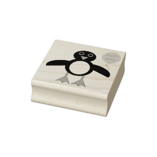 Niedlich Pink Baby Girl Pinguin Briefmarke der Hol Gummistempel