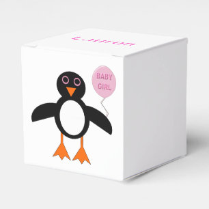 Niedlich Pink Baby Girl Pinguin Custom Gevor Box Geschenkschachtel