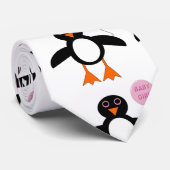 Niedlich Pink Baby Girl Pinguin Krawatte (Gerollt)