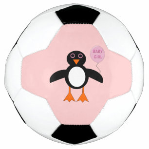 Niedlich Pink Baby Girl Pinguin Soccer Ball