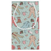 Niedlich Pink Baby Girl Weihnachten Kleine Geschenktüte (Rückseite)