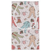 Niedlich Pink Baby Girl Weihnachten Kleine Geschenktüte (Rückseite)