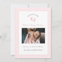 Niedlich Pink Baby Girls Fußspuren Foto Birth