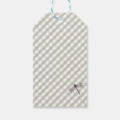 Niedlich Pink Baby Insect & Gingham Muster Vielen Geschenkanhänger (Rückseite)