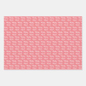 Niedlich Pink Baby Owl Custom Geschenkpapier Set (Vorderseite 2)