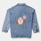 Niedlich Pink Baby Owl Jeansjacke (Rückseite)
