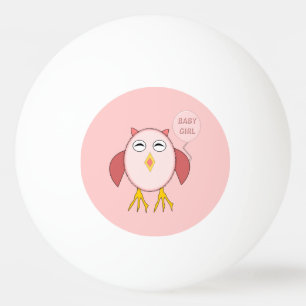 Niedlich Pink Baby Owl Ping Pong Ball Tischtennisball