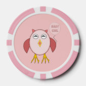 Niedlich Pink Baby Owl Pokerchips (Vorderseite)