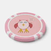 Niedlich Pink Baby Owl Pokerchips (Einzeln)