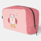 Niedlich Pink Baby Owl Waschbeutel (Rechte Ecke)