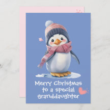 Niedlich Pink Baby Penguin Weihnachten für Kinder