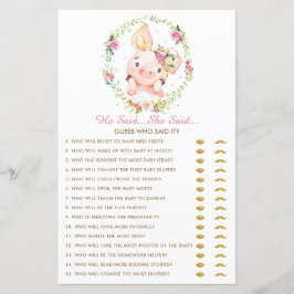 Niedlich Pink Baby Pig Pigment sagte er sagte, sie