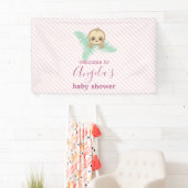 Niedlich Pink Baby Sloth Es ist eine Girl Baby Dus Banner (Insitu)