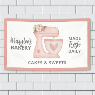 Niedlich Pink Bakery Business Pastry Koch Banner