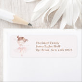 Niedlich Pink Ballerina Rücksendeadresse (Insitu)