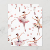 Niedlich Pink Ballerina Tance Scrapbook Paper