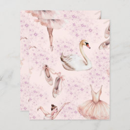 Niedlich Pink Ballerina Tance Scrapbook Paper