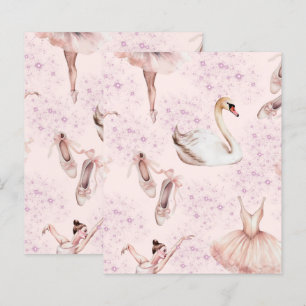 Niedlich Pink Ballerina Tance Scrapbook Paper