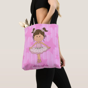 Niedlich Pink Ballerina US Flagge Tasche