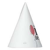 Niedlich Pink Ballon Little Miss Onederful Geburts Partyhütchen (Links)