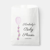 Niedlich Pink Balloon Babydusche Geschenktütchen (Vorderseite)