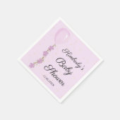 Niedlich Pink Balloon Babydusche Serviette (Ecke)