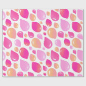 Niedlich Pink Balloon Girl Pattern Geschenkpapier (Flach)