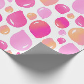Niedlich Pink Balloon Girl Pattern Geschenkpapier (Ecke)