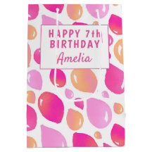 Niedlich Pink Balloon Girl Pattern Girl`s Birthday