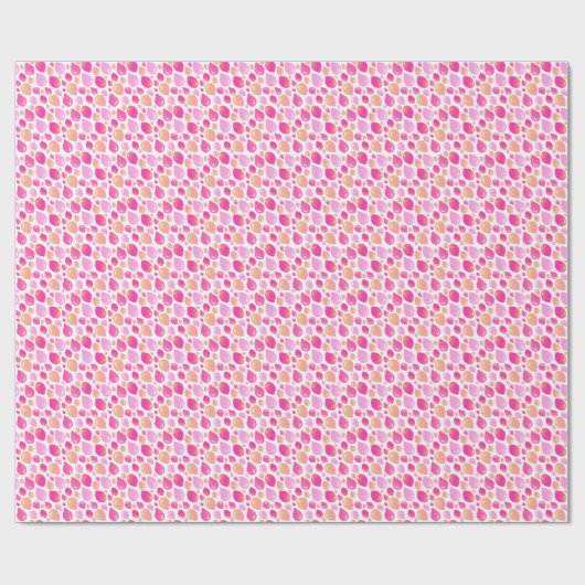 Niedlich Pink Balloon Girl Pattern Wrapping Paper Geschenkpapier (Flach)