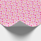 Niedlich Pink Balloon Girl Pattern Wrapping Paper Geschenkpapier (Ecke)