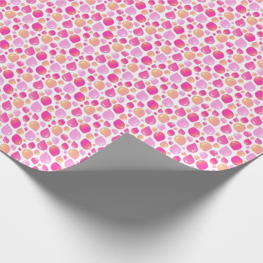 Niedlich Pink Balloon Girl Pattern Wrapping Paper Geschenkpapier (Ecke)