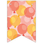 Niedlich Pink Balloon Happy Birthday Banner (Erste Fahne)