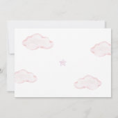 Niedlich Pink Balloons Bear Neugeborenes Baby Foto Dankeskarte (Rückseite)